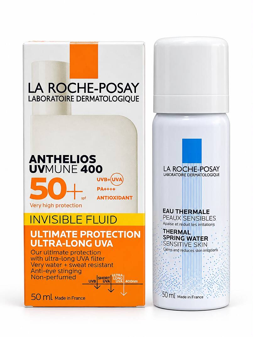 La Roche Posay Anthelios Uvmune 400 Invisible Fluid SPF50+ Yüz Güneş Kremi 50ML+Thermal Su 50 ml - 1