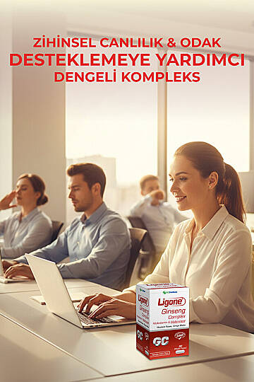 Ligone Ginseng Q10 Zerdeçal Multivitamin Multimineral 30 Kapsül - 2
