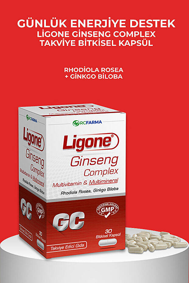 Ligone Ginseng Q10 Zerdeçal Multivitamin Multimineral 30 Kapsül - 3