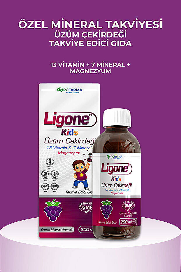 Ligone Kids Üzüm Çekirdeği Şurubu 200 ml - 1