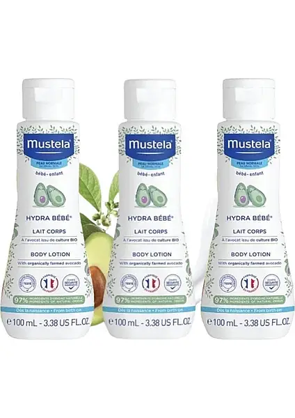 Mustela Hydra Bebe Vücut Losyonu 100 ml Mustela 3 Adet Çanta Boy - 1
