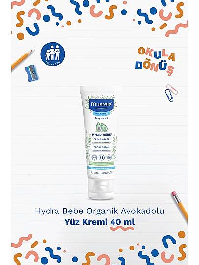 Mustela Hydrabebe Avokadolu Yüz Kremi 40ml + Balsam 40ml + Stick 9,2g + 12'li Mum Boya Hediye - 2