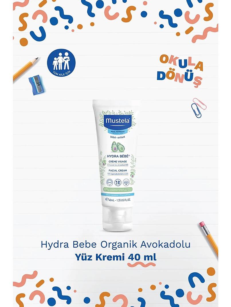 Mustela Hydrabebe Avokadolu Yüz Kremi 40ml + Balsam 40ml + Stick 9,2g + 12'li Mum Boya Hediye - 2