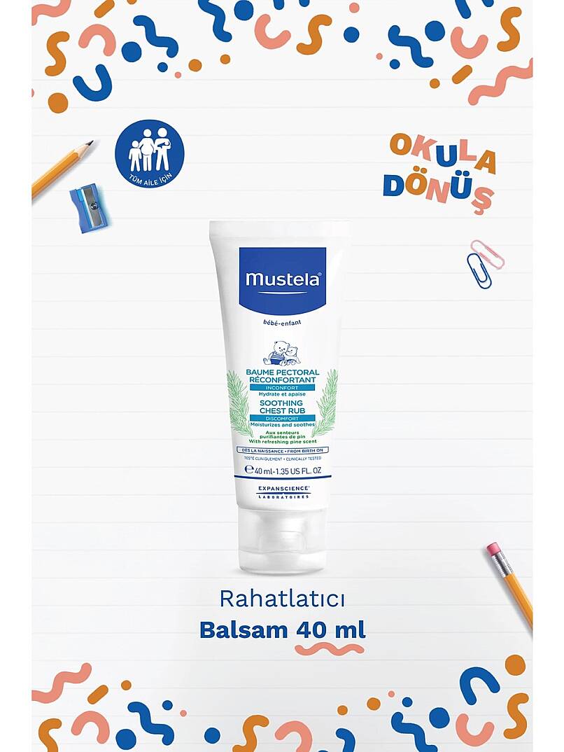 Mustela Hydrabebe Avokadolu Yüz Kremi 40ml + Balsam 40ml + Stick 9,2g + 12'li Mum Boya Hediye - 3