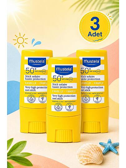 Mustela Very High Protection Sun Stick SPF50+ 9 ml 3 Adet