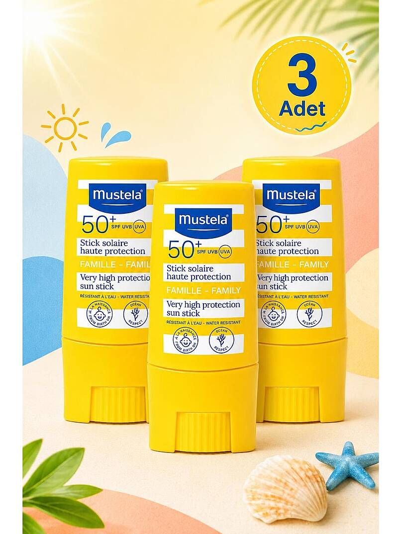 Mustela Very High Protection Sun Stick SPF50+ 9 ml 3 Adet - 1