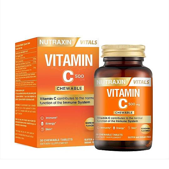 Nutraxin Vitamin C 500 mg 30 Çiğneme Tablet