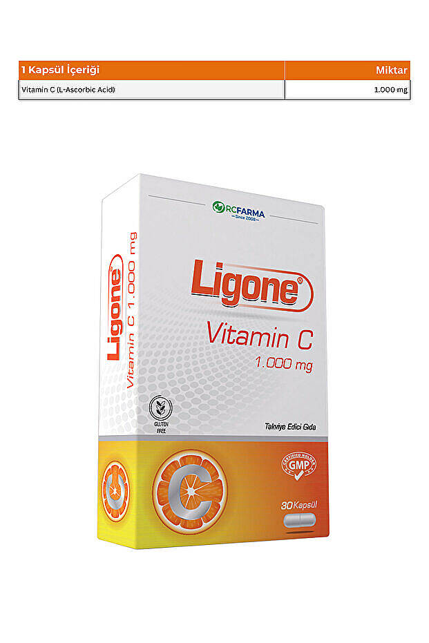 Rcfarma Ligone Vitamin C 1000 mg 30 Kapsül - 3