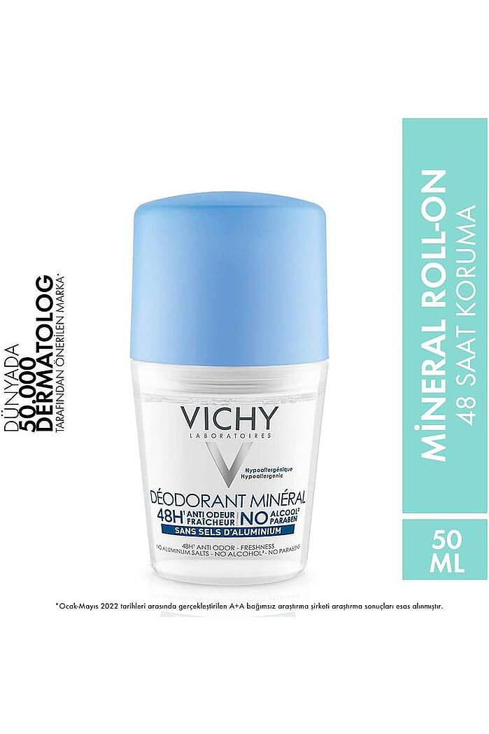  Vichy Deo Aluminyum Tuzu İçermeyen Mineral Deodorant Roll-On 50 ml - 1