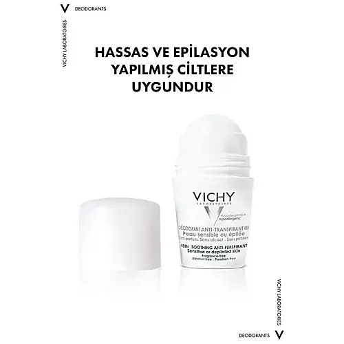 Vichy Hassas Ciltler İçin Terleme ve Ter Kokusuna Karşı 48 Saat Etkili Roll On Deodorant 50 ml - 2